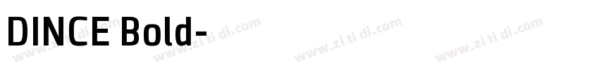 DINCE Bold字体转换